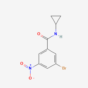 molecular formula C10H9BrN2O3 B1370691 3-Bromo-N-cyclopropyl-5-nitrobenzamide CAS No. 941294-17-3