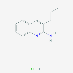 molecular formula C14H19ClN2 B13706910 2-Amino-5,8-dimethyl-3-propylquinoline hydrochloride CAS No. 1170435-03-6