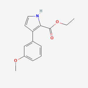 molecular formula C14H15NO3 B13706913 Ethyl 3-(3-Methoxyphenyl)-1H-pyrrole-2-carboxylate 