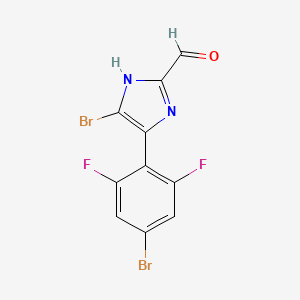 5-Bromo-4-(4-bromo-2,6-difluorophenyl)imidazole-2-carbaldehyde