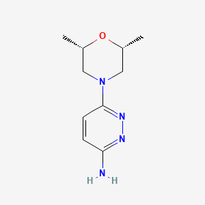 molecular formula C10H16N4O B1370693 6-[(2R,6S)-2,6-dimethylmorpholin-4-yl]pyridazin-3-amine 