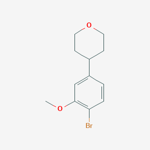 molecular formula C12H15BrO2 B13706932 4-(4-Bromo-3-methoxyphenyl)tetrahydro-2H-pyran 