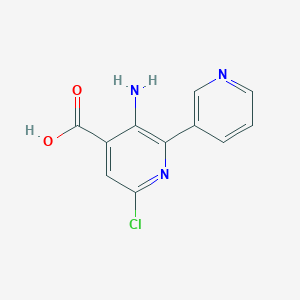 molecular formula C11H8ClN3O2 B13706941 3-Amino-6-chloro-[2,3'-bipyridine]-4-carboxylic Acid 