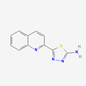 molecular formula C11H8N4S B13706979 2-Amino-5-(2-quinolyl)-1,3,4-thiadiazole 