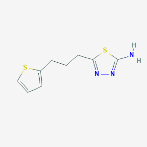 molecular formula C9H11N3S2 B13706988 2-Amino-5-[3-(2-thienyl)propyl]-1,3,4-thiadiazole 