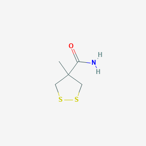 molecular formula C5H9NOS2 B1370699 4-甲基-1,2-二硫杂环丁烷-4-甲酰胺 CAS No. 208243-73-6