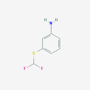 molecular formula C7H7F2NS B1370703 3-[(二氟甲基)硫烷基]苯胺 CAS No. 24933-59-3