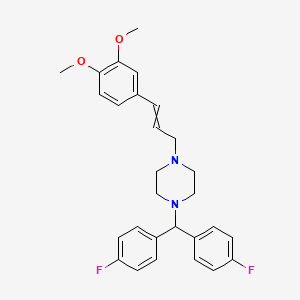 1-[Bis(4-fluorophenyl)methyl]-4-[3-(3,4-dimethoxyphenyl)-2-propenyl]piperazine Dihydrochloride