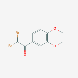 2,2-Dibromo-1-(2,3-dihydrobenzo[b][1,4]dioxin-6-yl)ethanone