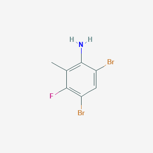 molecular formula C7H6Br2FN B1370708 4,6-二溴-3-氟-2-甲基苯胺 CAS No. 1000576-24-8