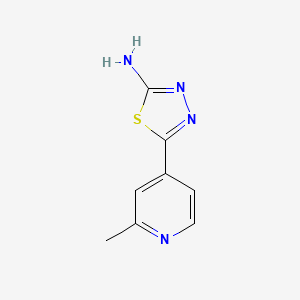 molecular formula C8H8N4S B13707089 2-Amino-5-(2-methyl-4-pyridyl)-1,3,4-thiadiazole 