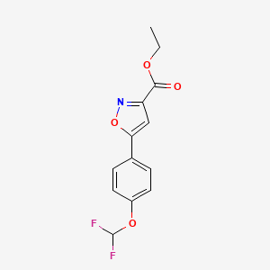 Ethyl 5-[4-(Difluoromethoxy)phenyl]isoxazole-3-carboxylate