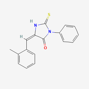 molecular formula C17H14N2OS B13707119 (5E)-2-mercapto-5-(2-methylbenzylidene)-3-phenyl-3,5-dihydro-4H-imidazol-4-one 