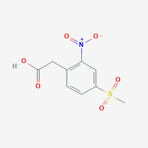 molecular formula C9H9NO6S B1370713 2-(4-(Methylsulfonyl)-2-nitrophenyl)acetic acid CAS No. 929000-10-2