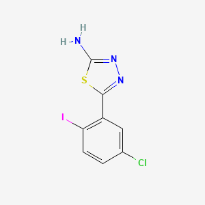 5-(5-Chloro-2-iodophenyl)-1,3,4-thiadiazol-2-amine