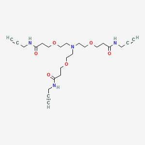 molecular formula C24H36N4O6 B13707159 Tri(propargyl-NHCO-ethyloxyethyl)amine 