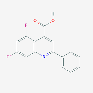 molecular formula C16H9F2NO2 B13707194 5,7-Difluoro-2-phenylquinoline-4-carboxylic acid 