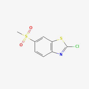 molecular formula C8H6ClNO2S2 B1370720 2-Chloro-6-(methylsulfonyl)benzo[d]thiazole CAS No. 3622-29-5