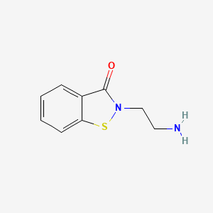 molecular formula C9H10N2OS B13707205 2-(2-Aminoethyl)benzo[d]isothiazol-3(2H)-one 