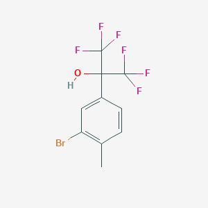 molecular formula C10H7BrF6O B13707235 2-(3-Bromo-4-methylphenyl)-1,1,1,3,3,3-hexafluoro-2-propanol 