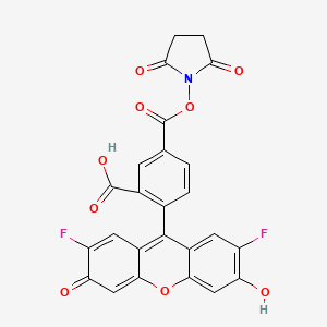 molecular formula C25H13F2NO9 B13707262 Difluorocarboxyfluorescein NHS Ester, 5-isomer 