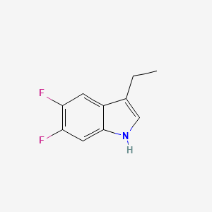 molecular formula C10H9F2N B13707287 3-Ethyl-5,6-difluoro-1H-indole 