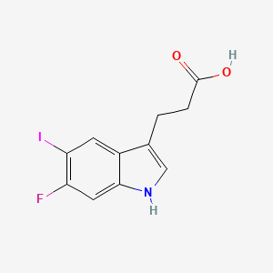 3-(6-Fluoro-5-iodo-3-indolyl)propanoic Acid