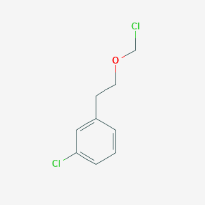 molecular formula C9H10Cl2O B13707324 1-Chloro-3-[2-(chloromethoxy)ethyl]benzene 