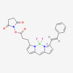 (2,5-dioxopyrrolidin-1-yl) 3-[2,2-difluoro-12-[(E)-2-phenylethenyl]-3-aza-1-azonia-2-boranuidatricyclo[7.3.0.03,7]dodeca-1(12),4,6,8,10-pentaen-4-yl]propanoate