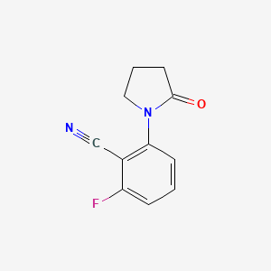 molecular formula C11H9FN2O B13707336 2-Fluoro-6-(2-oxo-1-pyrrolidinyl)benzonitrile 