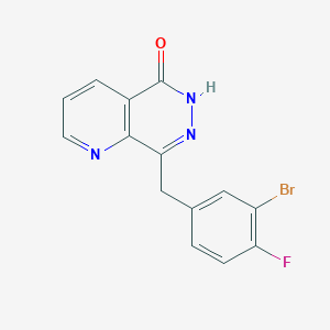 molecular formula C14H9BrFN3O B13707349 8-(3-Bromo-4-fluorobenzyl)pyrido[2,3-d]pyridazin-5(6H)-one 