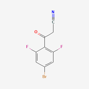 molecular formula C9H4BrF2NO B13707361 3-(4-Bromo-2,6-difluorophenyl)-3-oxopropanenitrile 