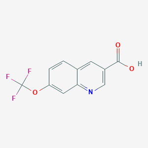 molecular formula C11H6F3NO3 B13707366 7-(Trifluoromethoxy)quinoline-3-carboxylic Acid 