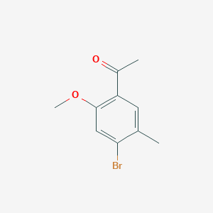 molecular formula C10H11BrO2 B13707411 1-(4-Bromo-2-methoxy-5-methylphenyl)ethanone 