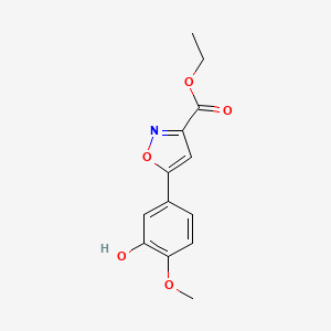 Ethyl 5-(3-Hydroxy-4-methoxyphenyl)isoxazole-3-carboxylate