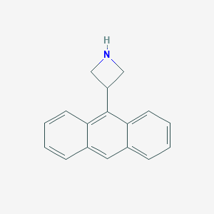 molecular formula C17H15N B13707424 3-(9-Anthracenyl)azetidine 