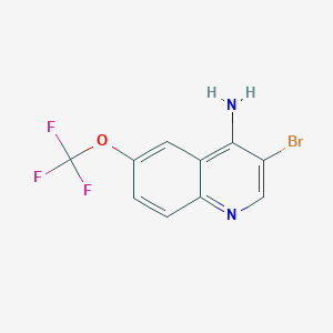 molecular formula C10H6BrF3N2O B13707473 4-Amino-3-bromo-6-trifluoromethoxyquinoline CAS No. 1065088-12-1