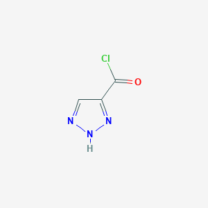 molecular formula C3H2ClN3O B13707481 1H-1,2,3-Triazole-5-carbonyl Chloride 