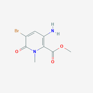 molecular formula C8H9BrN2O3 B13707518 Methyl 3-Amino-5-bromo-1-methyl-6-oxo-1,6-dihydropyridine-2-carboxylate 