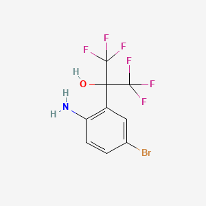 molecular formula C9H6BrF6NO B13707529 2-(2-Amino-5-bromophenyl)-1,1,1,3,3,3-hexafluoro-2-propanol 