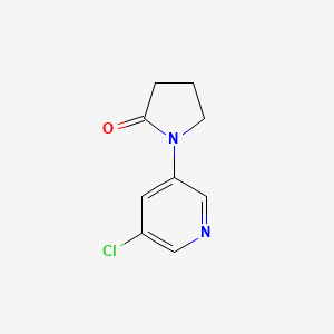 molecular formula C9H9ClN2O B13707542 1-(5-Chloro-3-pyridyl)-2-pyrrolidinone 