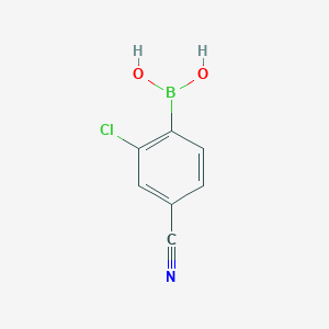 molecular formula C7H5BClNO2 B1370755 (2-Chloro-4-cyanophenyl)boronic acid CAS No. 677743-50-9