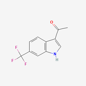 molecular formula C11H8F3NO B13707597 3-Acetyl-6-(trifluoromethyl)indole 