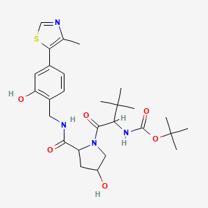 (2S,4R)-1-[(S)-2-(Boc-amino)-3,3-dimethylbutanoyl]-4-hydroxy-N-[2-hydroxy-4-(4-methyl-5-thiazolyl)benzyl]pyrrolidine-2-carboxamide