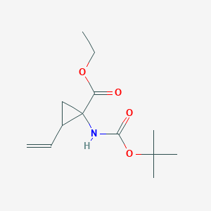 molecular formula C13H21NO4 B1370767 1-((叔丁氧羰基)氨基)-2-乙烯基环丙烷甲酸乙酯 CAS No. 681807-59-0