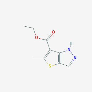 molecular formula C9H10N2O2S B13707679 Ethyl 5-Methyl-1H-thieno[3,2-c]pyrazole-6-carboxylate 