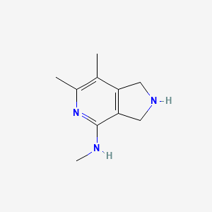 molecular formula C10H15N3 B13707702 N,6,7-Trimethyl-2,3-dihydro-1H-pyrrolo[3,4-c]pyridin-4-amine 