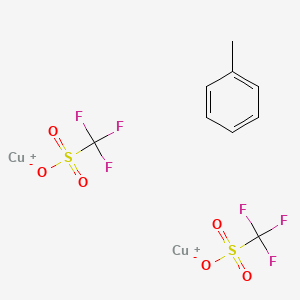 molecular formula C9H8Cu2F6O6S2 B13707708 CuOTf-toluene 