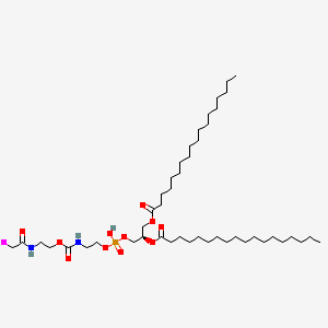 [(2R)-3-[hydroxy-[2-[2-[(2-iodoacetyl)amino]ethoxycarbonylamino]ethoxy]phosphoryl]oxy-2-octadecanoyloxypropyl] octadecanoate