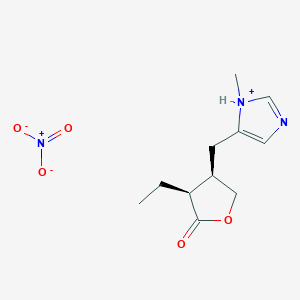 molecular formula C11H17N3O5 B13707752 Pilocarpine nitrate salt 